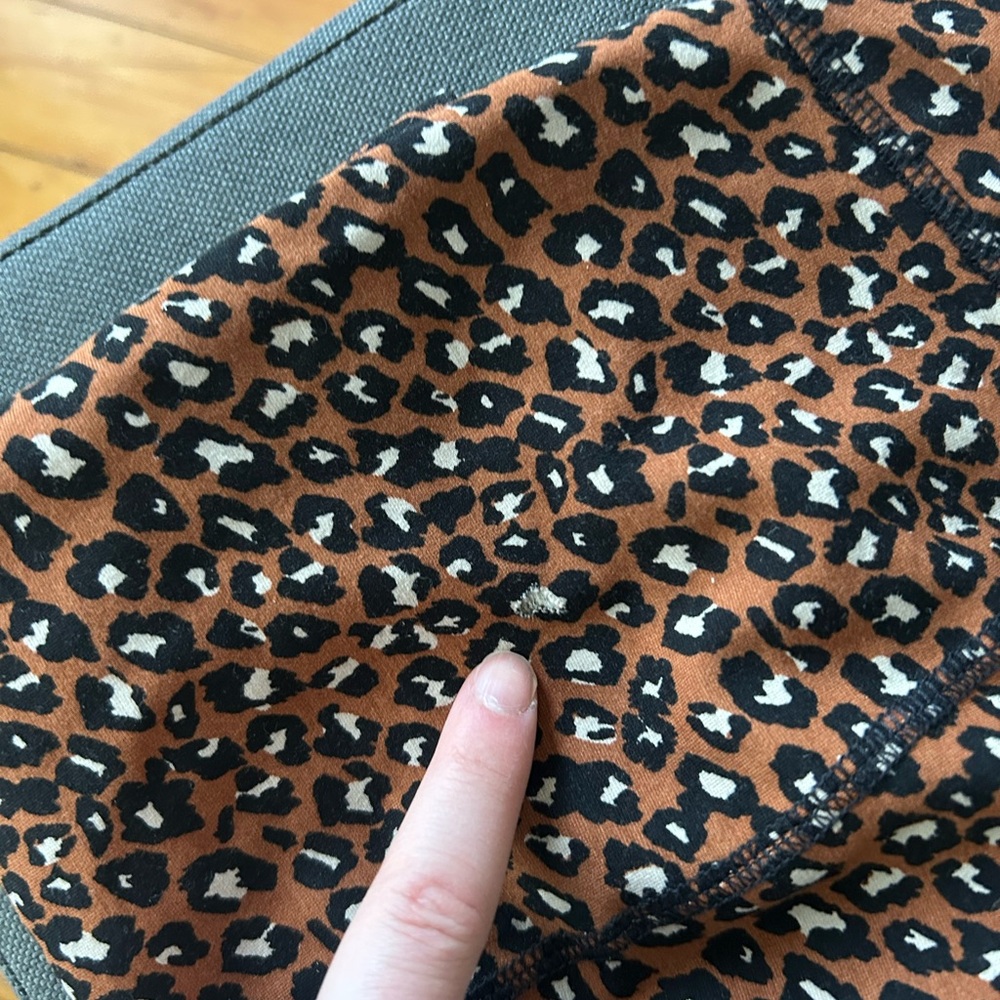 Free People Leopard-Print Brown & Black High-Rise Bike Shorts - Picture 6 of 7